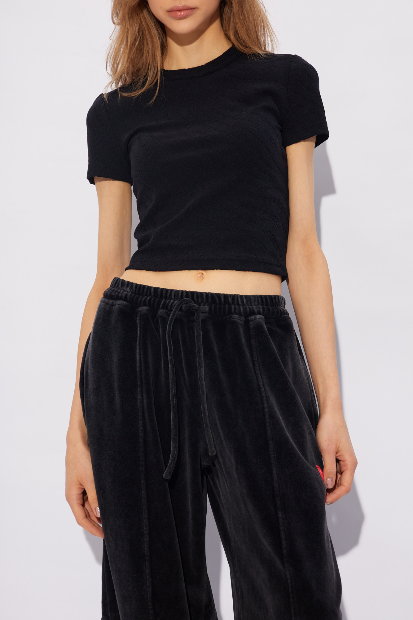 Black T-shirt with logo T by Alexander Wang - Vitkac France
